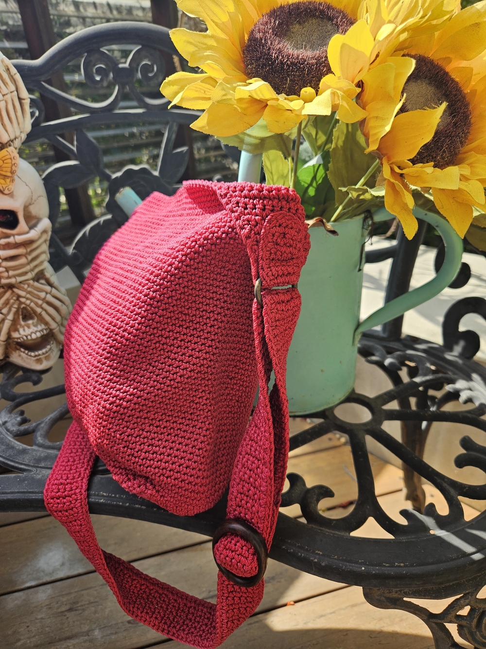 The Sak Handwoven Red Crossbody Bag - Picture 2 of 5